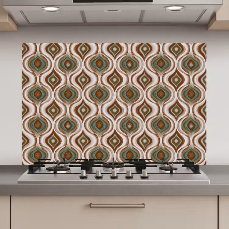 Spatscherm keuken - Motief - Patroon - Kleurrijk — 1