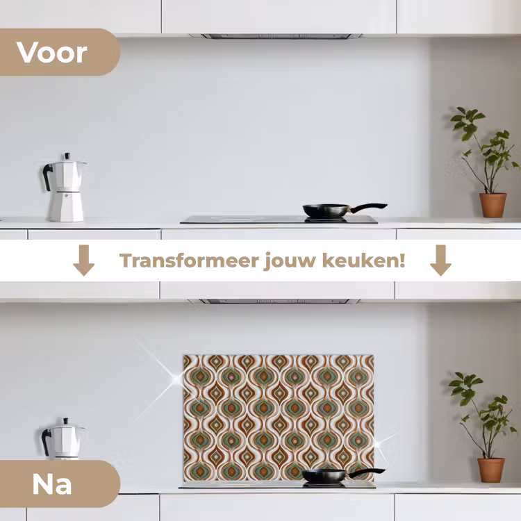 Spatscherm keuken - Motief - Patroon - Kleurrijk — 3