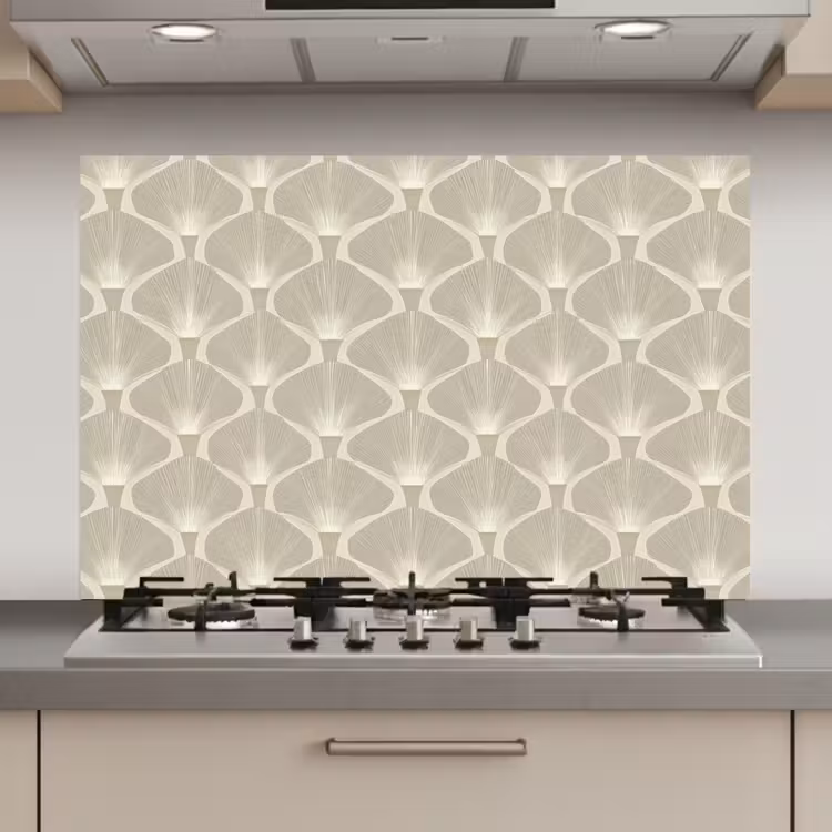 Spatscherm keuken - Paneel - Ginkgo - Zand — 1