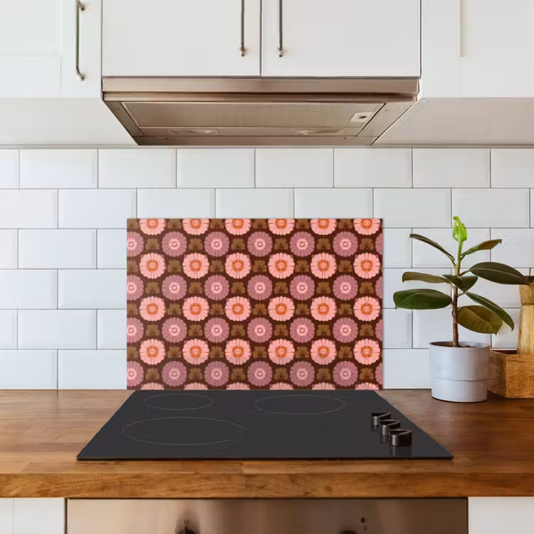 Spatscherm keuken - Retro - Madelief - Roze — 6
