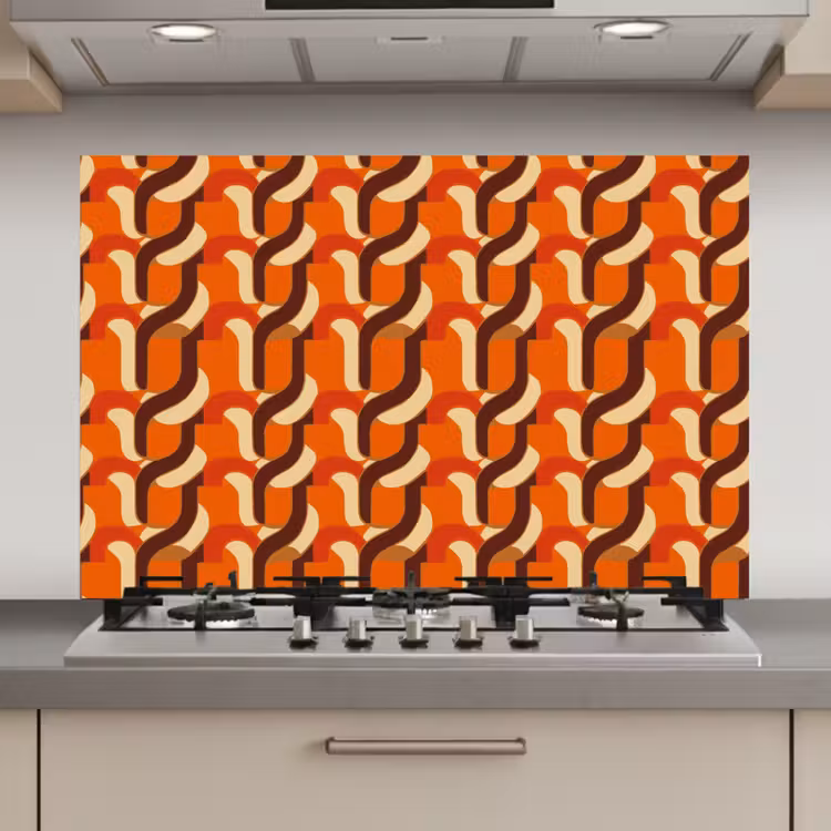 Spatscherm keuken - Retro - Modern - Kleurrijk — 1