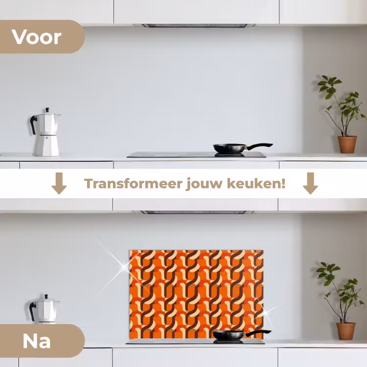 Spatscherm keuken - Retro - Modern - Kleurrijk — 3