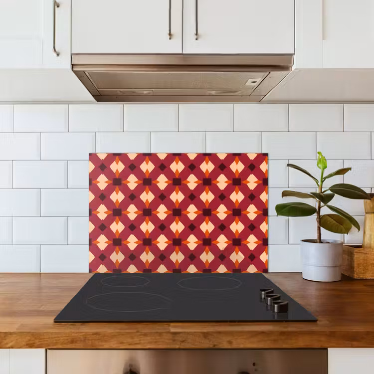 Spatscherm keuken - Retro - Patroon - Kleurrijk — 6
