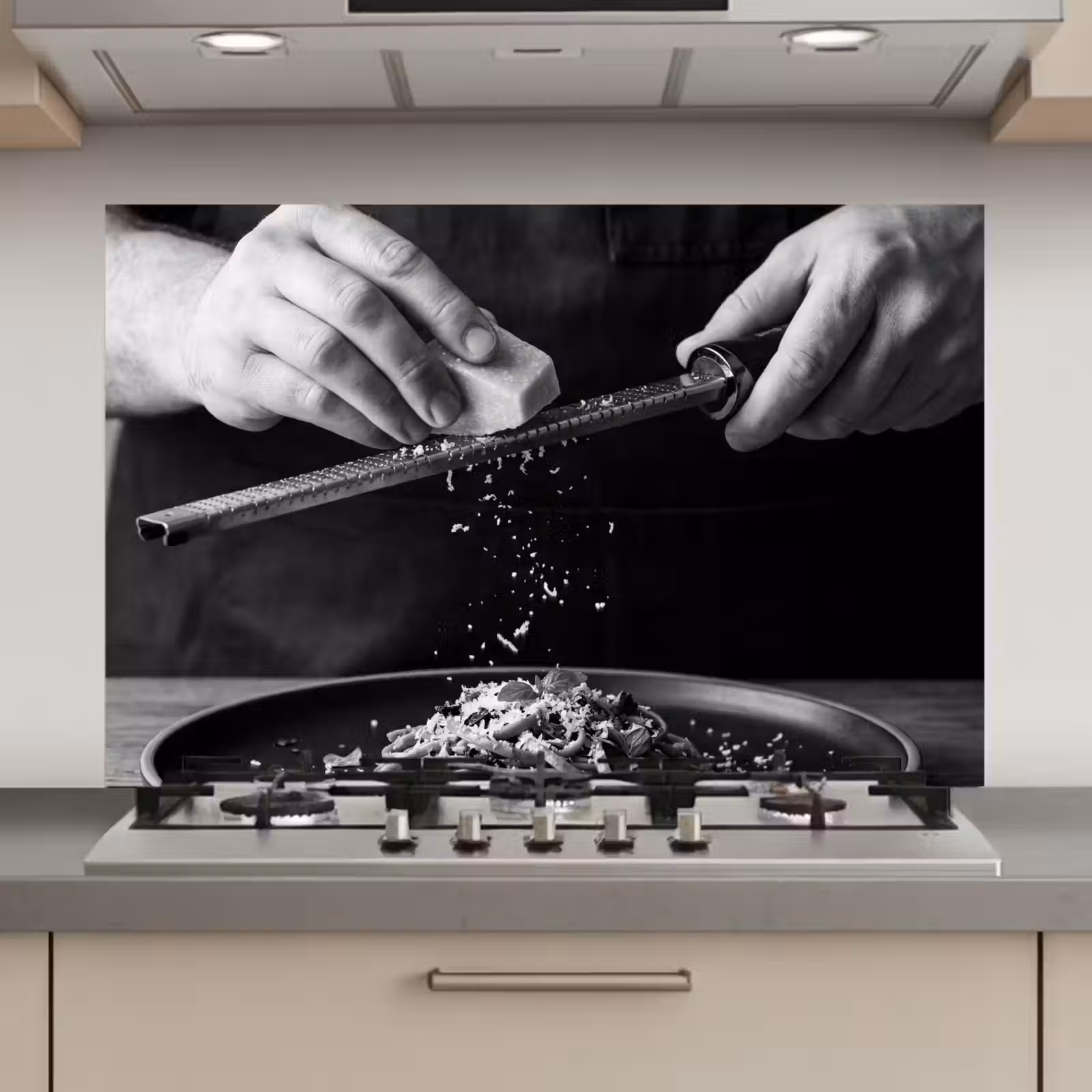 Spatscherm keuken - Kaas - Pasta - Rasp — 1