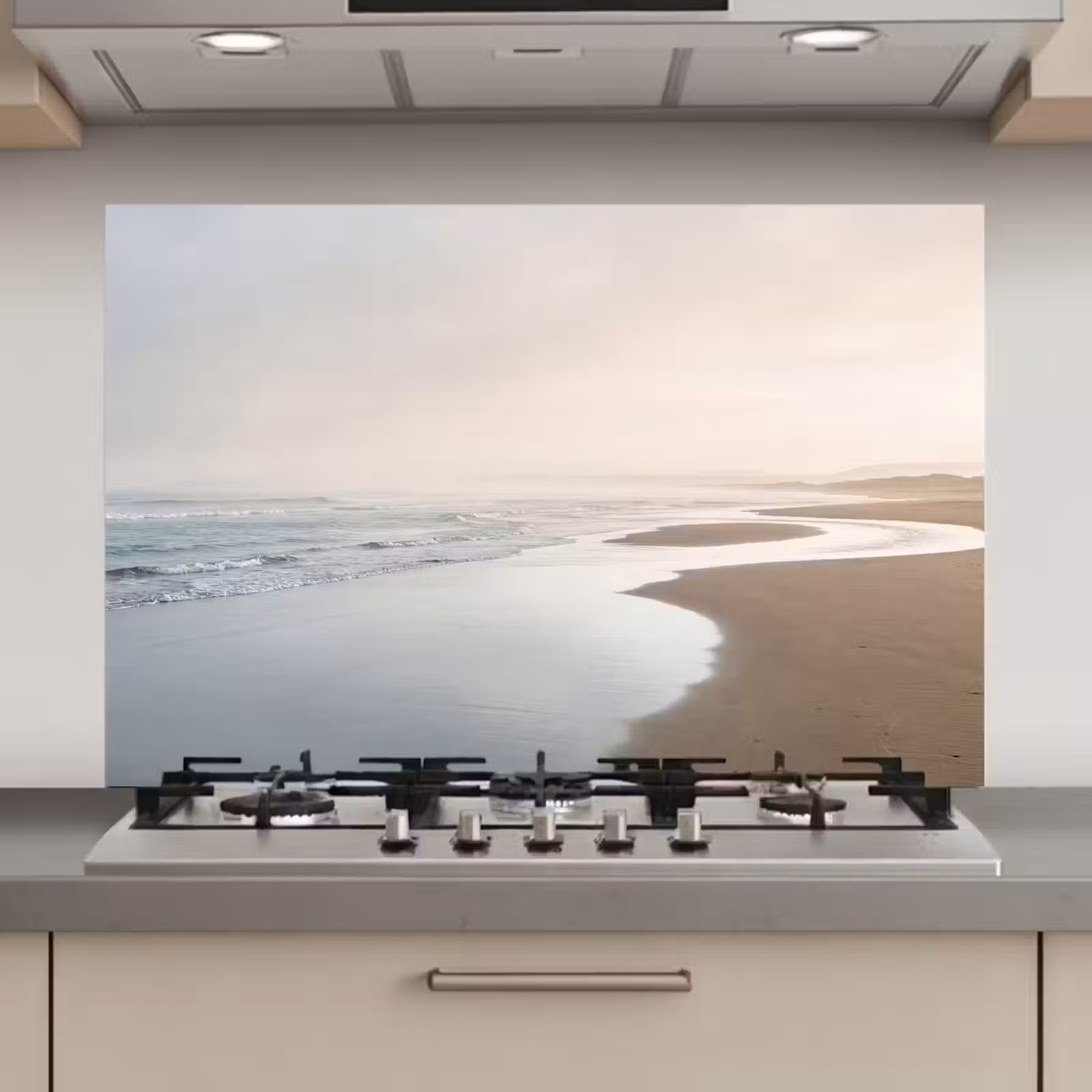 Spatscherm keuken - Kustlijn - Strand - Oceaan — 1