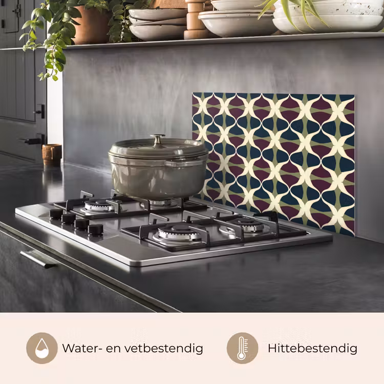 Spatscherm keuken - Abstract - Retro - Kleurrijk — 7