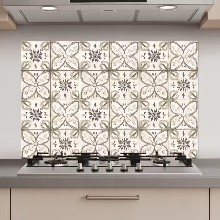 Spatscherm keuken - Antiek - Tegel - Beige — 1
