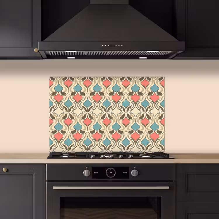 Spatscherm keuken - Barok - Retro - Kleurrijk — 2