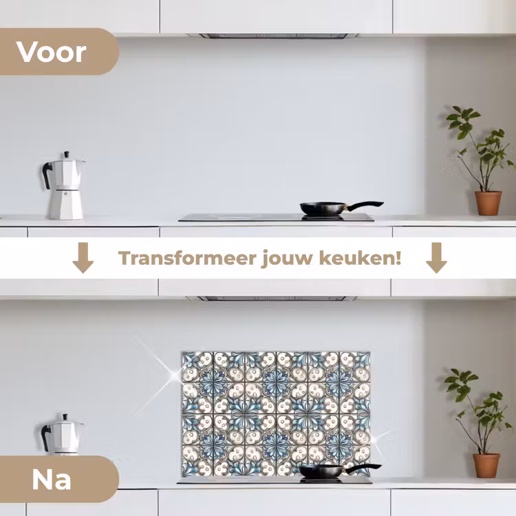 Spatscherm keuken - Barok - Tegel - Kleurrijk — 3
