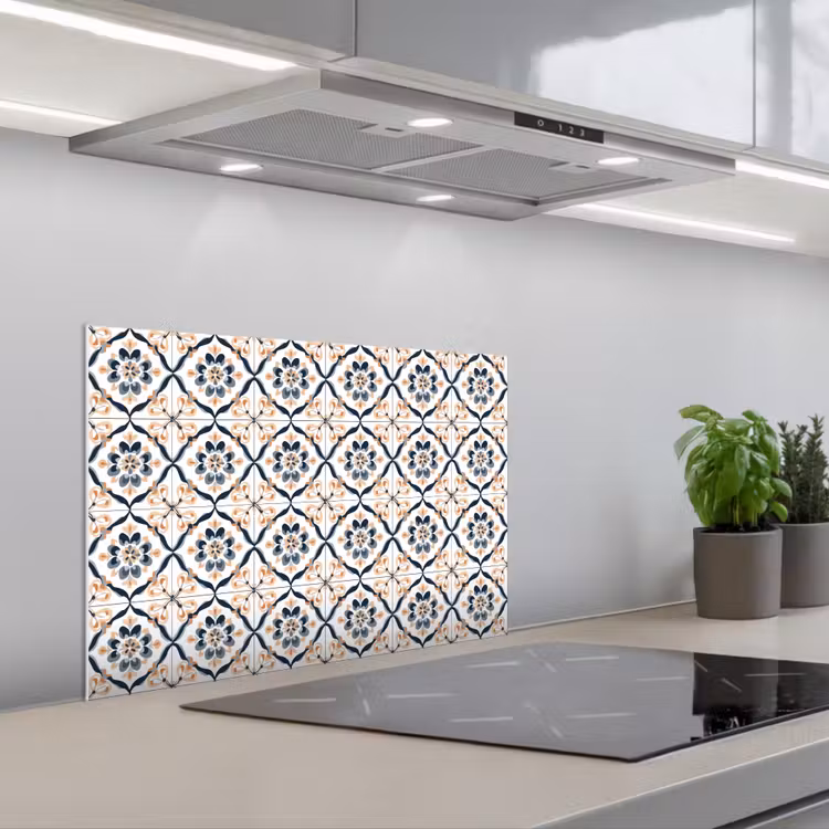 Spatscherm keuken - Bladvorm - Patroon - Kleurrijk — 5