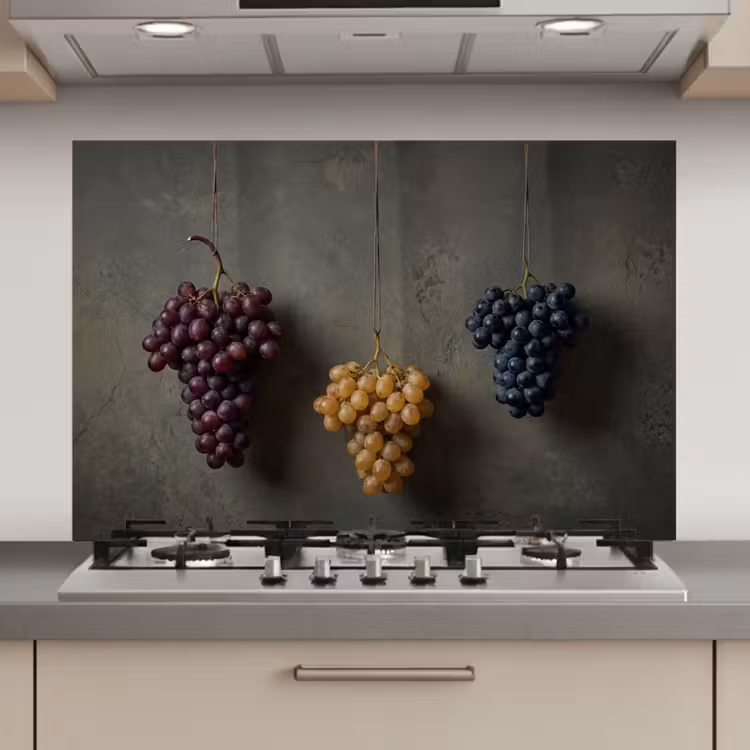 Spatscherm keuken - Druiven - Kleurrijk - Muur — 1