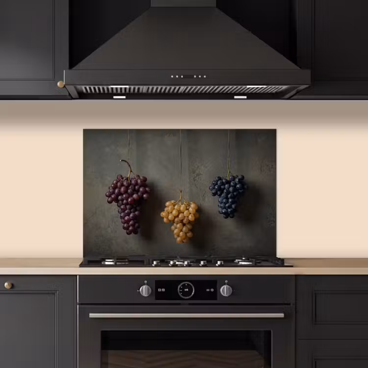 Spatscherm keuken - Druiven - Kleurrijk - Muur — 2