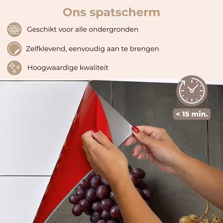 Spatscherm keuken - Druiven - Kleurrijk - Muur — 4