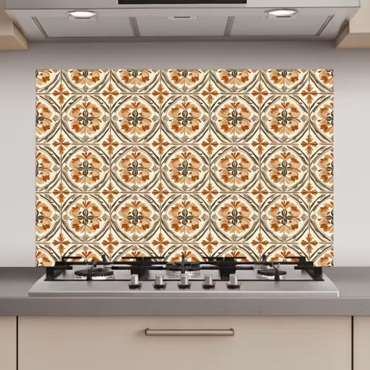 Spatscherm keuken - Elegant - Antiek - Kleurrijk — 1