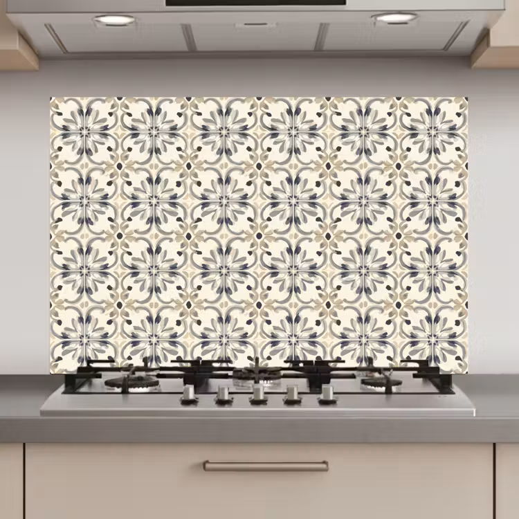 Spatscherm keuken - Floraal - Patroon - Kleurrijk — 1