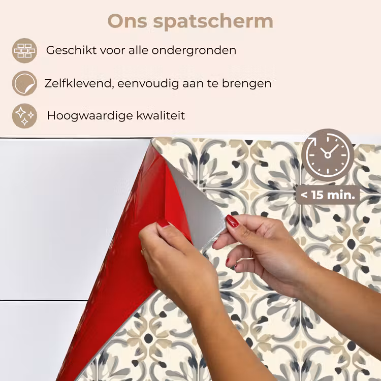 Spatscherm keuken - Floraal - Patroon - Kleurrijk — 4