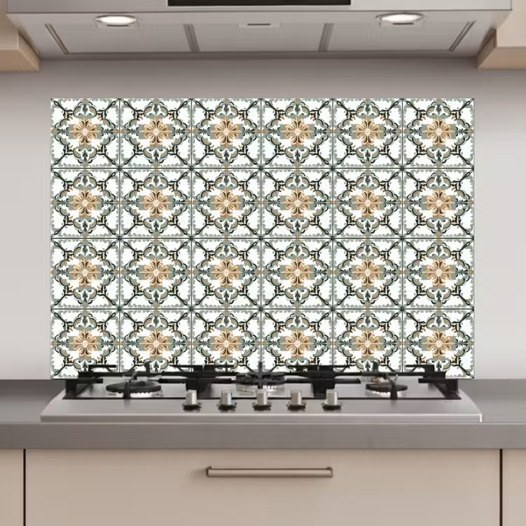 Spatscherm keuken - Floraal - Verweerd - Keurrijk — 1