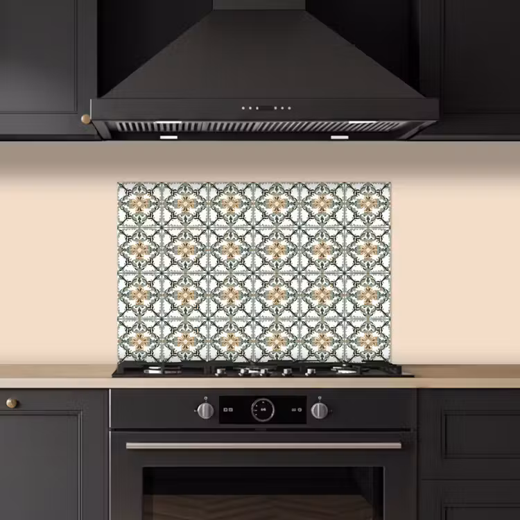 Spatscherm keuken - Floraal - Verweerd - Keurrijk — 2