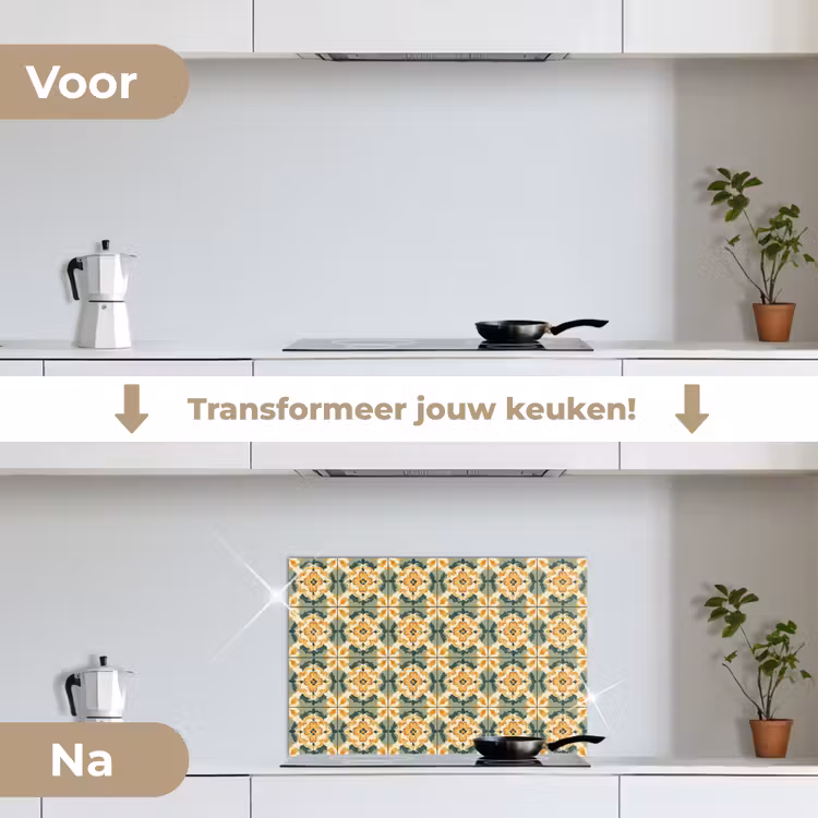 Spatscherm keuken - Keramiek - Verweerd - Kleurrijk — 3