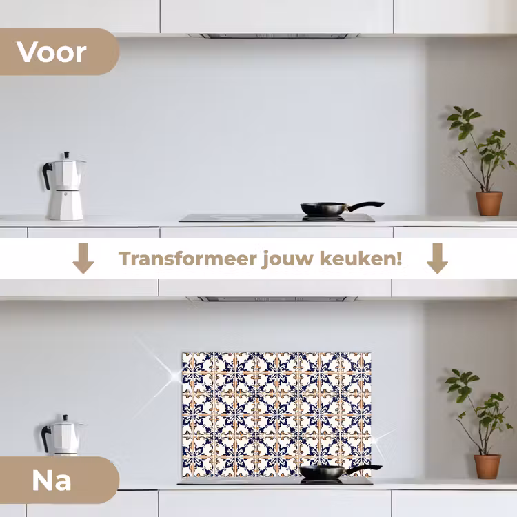 Spatscherm keuken - Klassiek - Patroon - Kleurrijk — 3