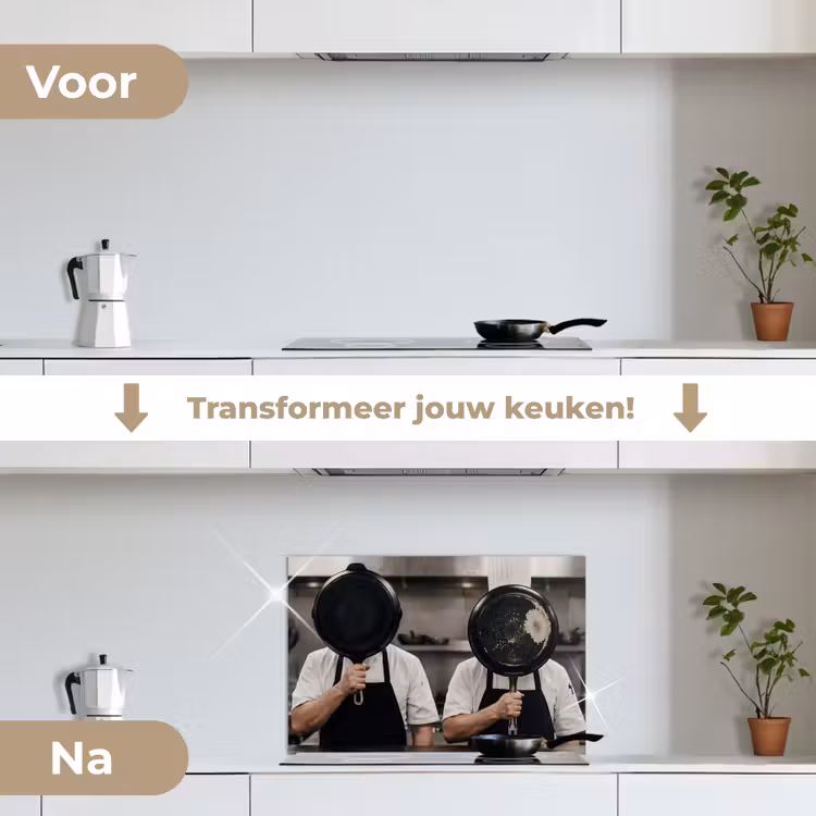 Spatscherm keuken - Koks - Koekenpannen - Keuken — 3