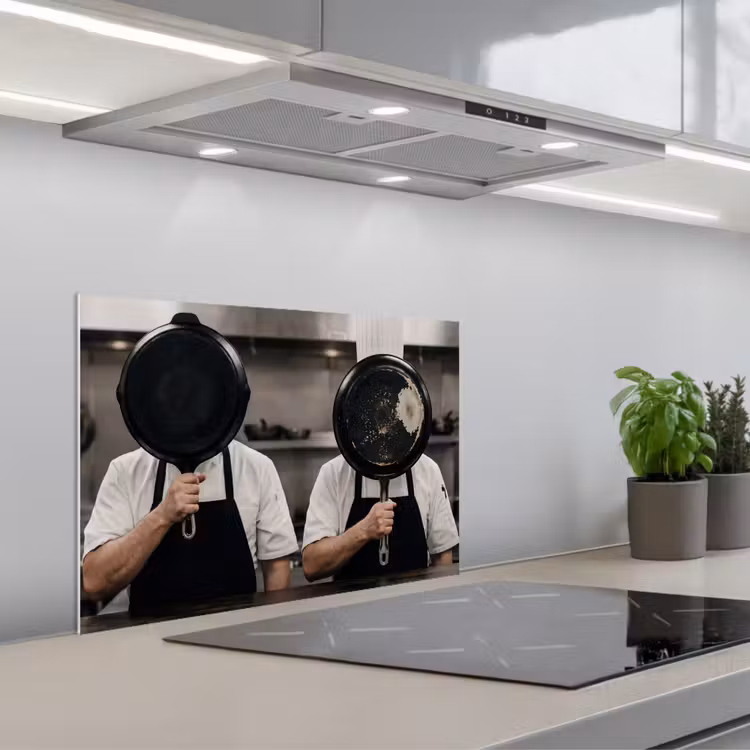 Spatscherm keuken - Koks - Koekenpannen - Keuken — 5