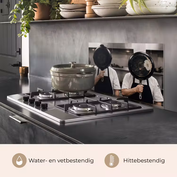 Spatscherm keuken - Koks - Koekenpannen - Keuken — 7