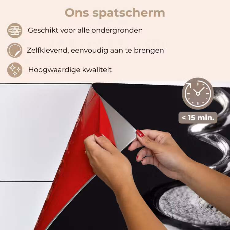 Spatscherm keuken - Kurkentrekker - Wijn - Zwart - Wit — 4