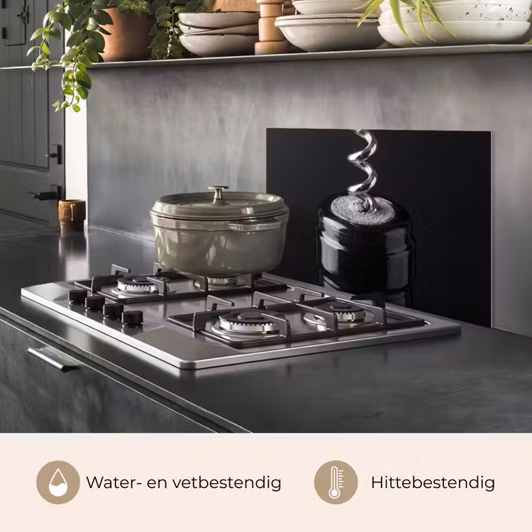 Spatscherm keuken - Kurkentrekker - Wijn - Zwart - Wit — 7