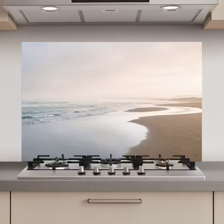 Spatscherm keuken - Kustlijn - Strand - Oceaan — 1