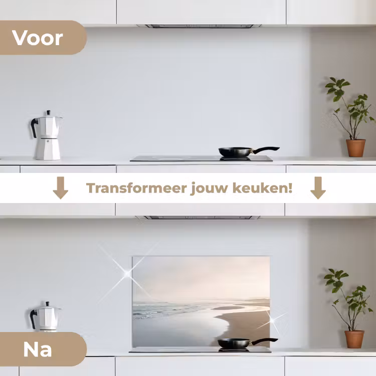 Spatscherm keuken - Kustlijn - Strand - Oceaan — 3