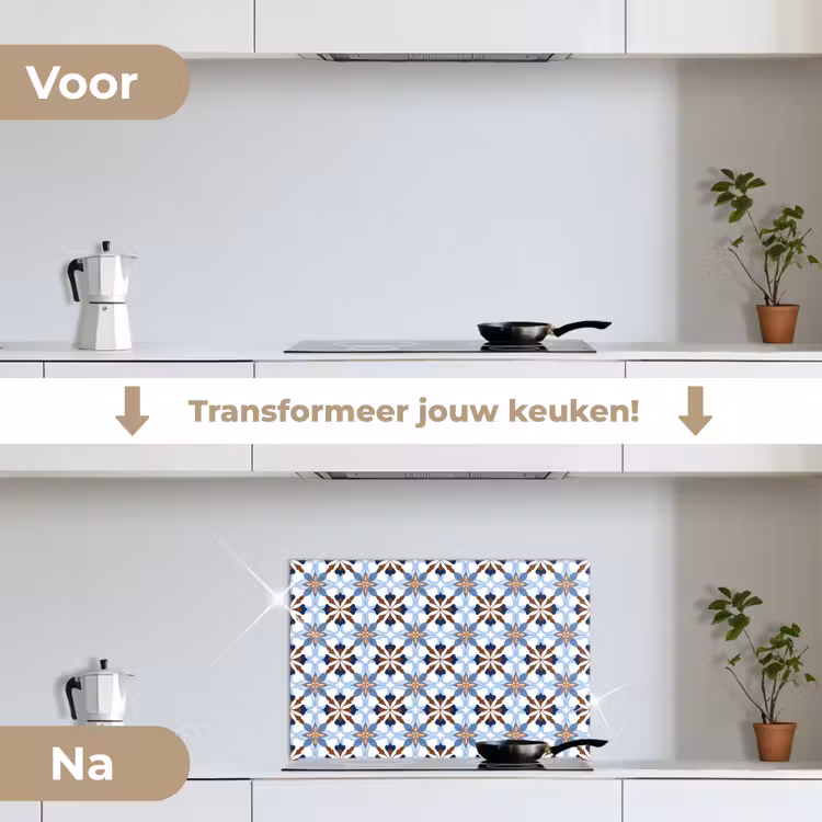 Spatscherm keuken - Ornament - Tegel - Kleurrijk — 3