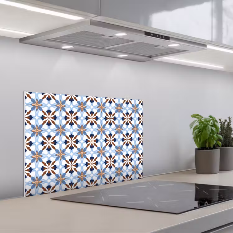 Spatscherm keuken - Ornament - Tegel - Kleurrijk — 5
