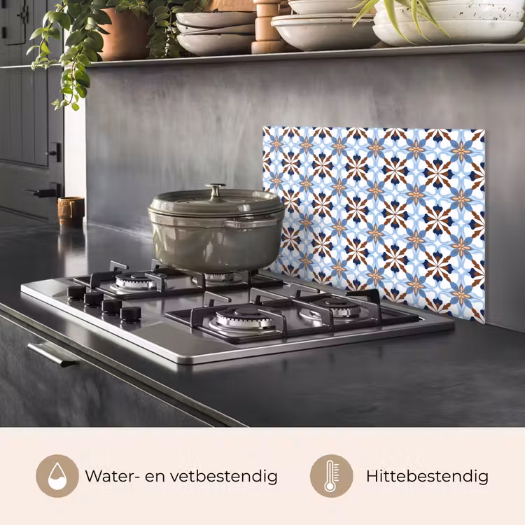 Spatscherm keuken - Ornament - Tegel - Kleurrijk — 7