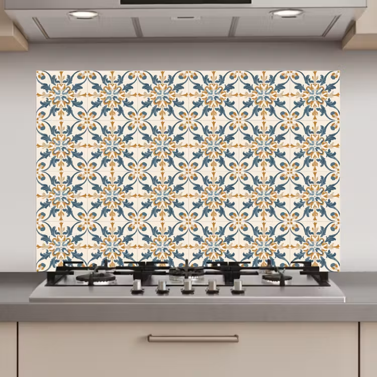 Spatscherm keuken - Patroon - Klassiek - Kleurrijk — 1