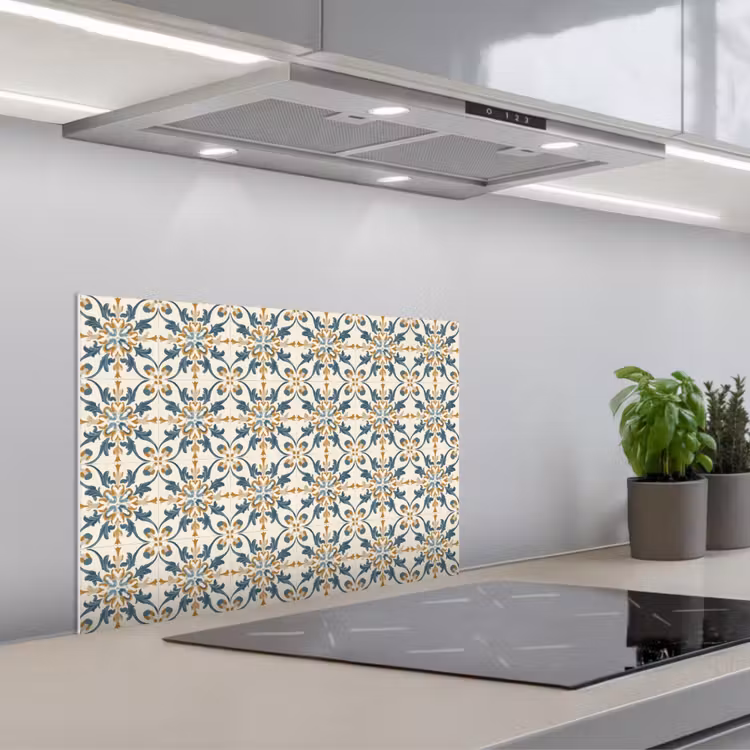 Spatscherm keuken - Patroon - Klassiek - Kleurrijk — 5
