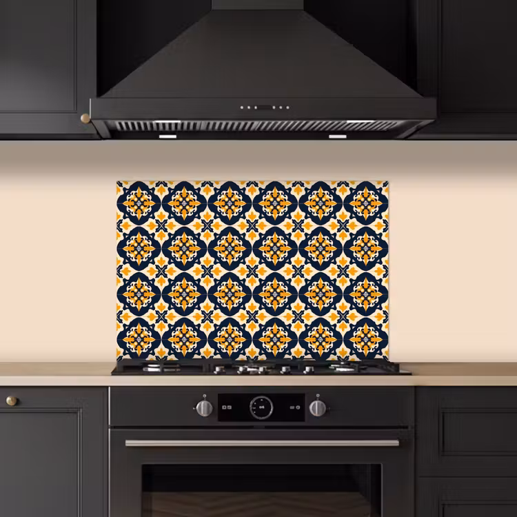 Spatscherm keuken - Patroon - Siertegel - Kleurrijk — 2