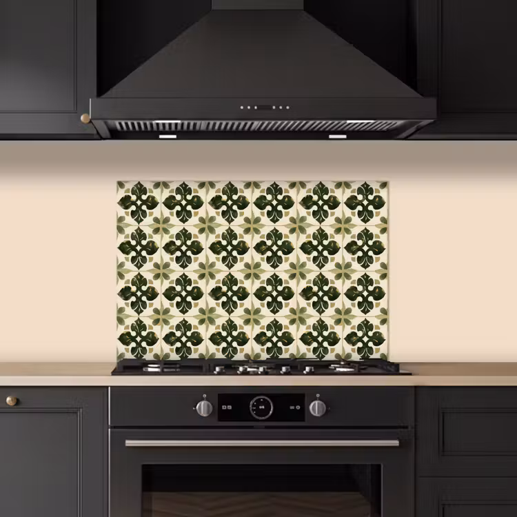 Spatscherm keuken - Patroon - Tegel - Groen — 2