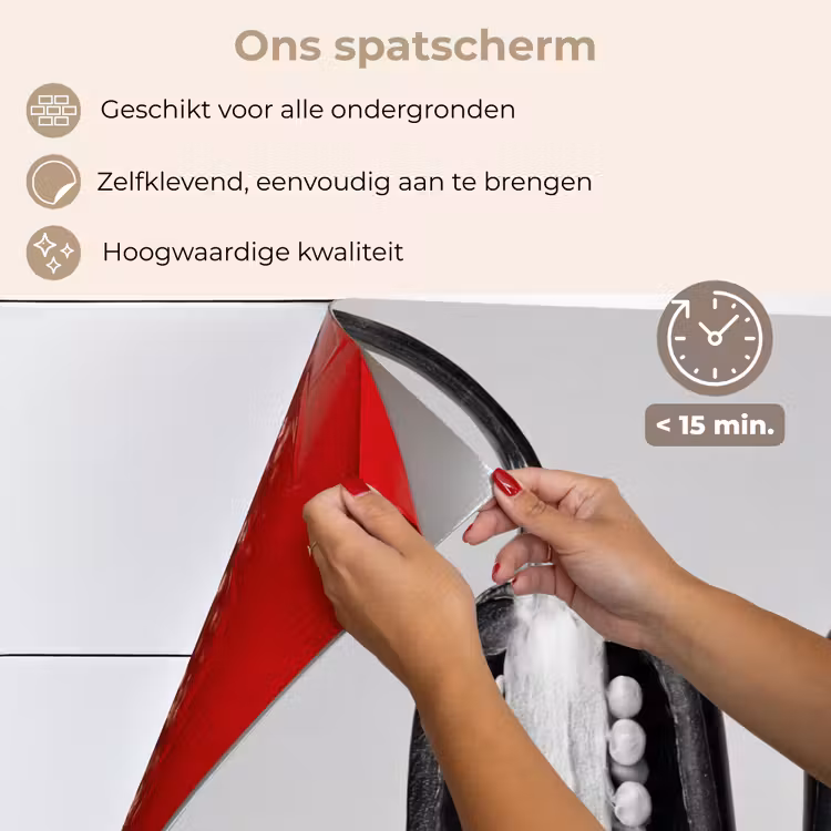 Spatscherm keuken - Pepers - Zwart - Wit - Zaadlijsten — 4