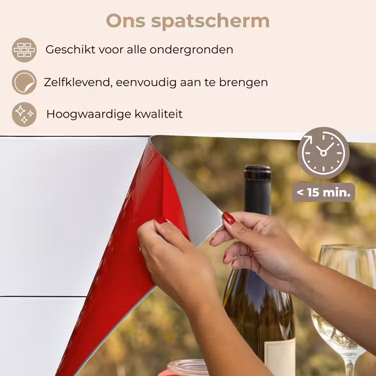Spatscherm keuken - Picknick - Wijn - Kaasplankje — 4