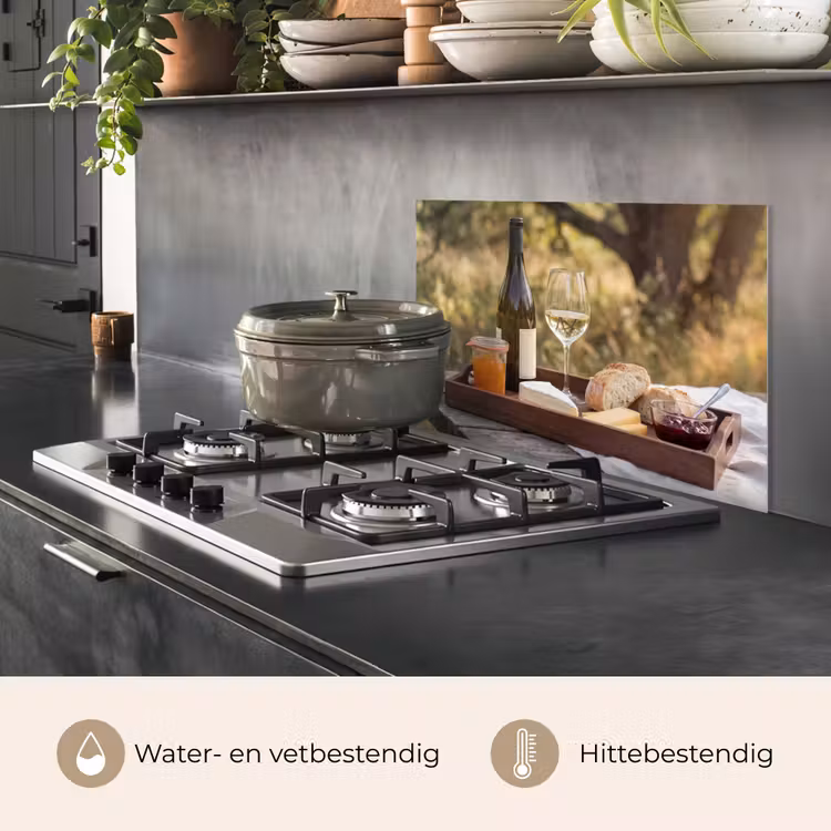 Spatscherm keuken - Picknick - Wijn - Kaasplankje — 7