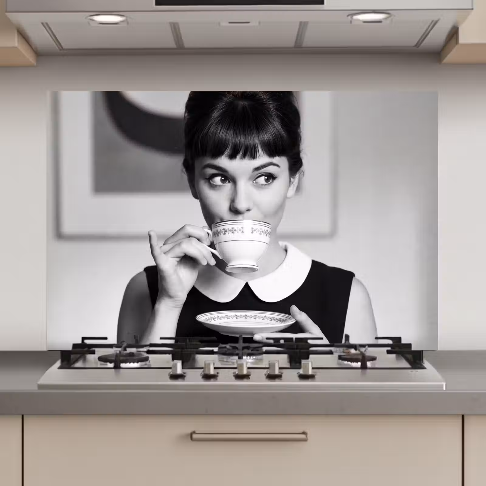 Spatscherm keuken - Portret - Thee - Vrouw — 1