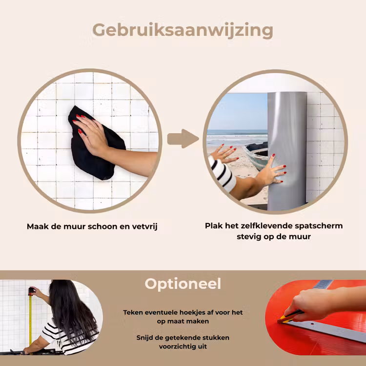 Spatscherm keuken - Boot - Zandstrand - Zee — 8
