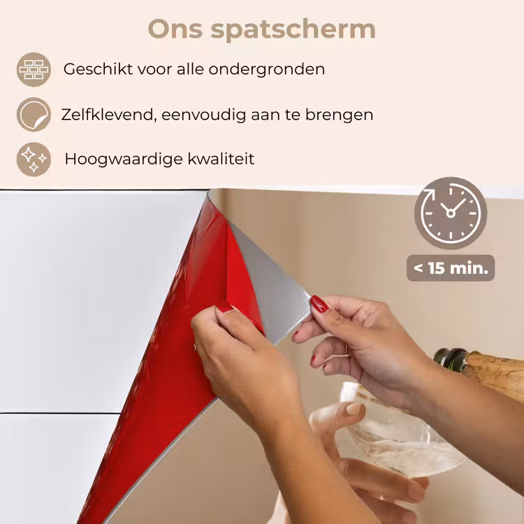 Spatscherm keuken - Champagne - Bed - Bubbels — 4