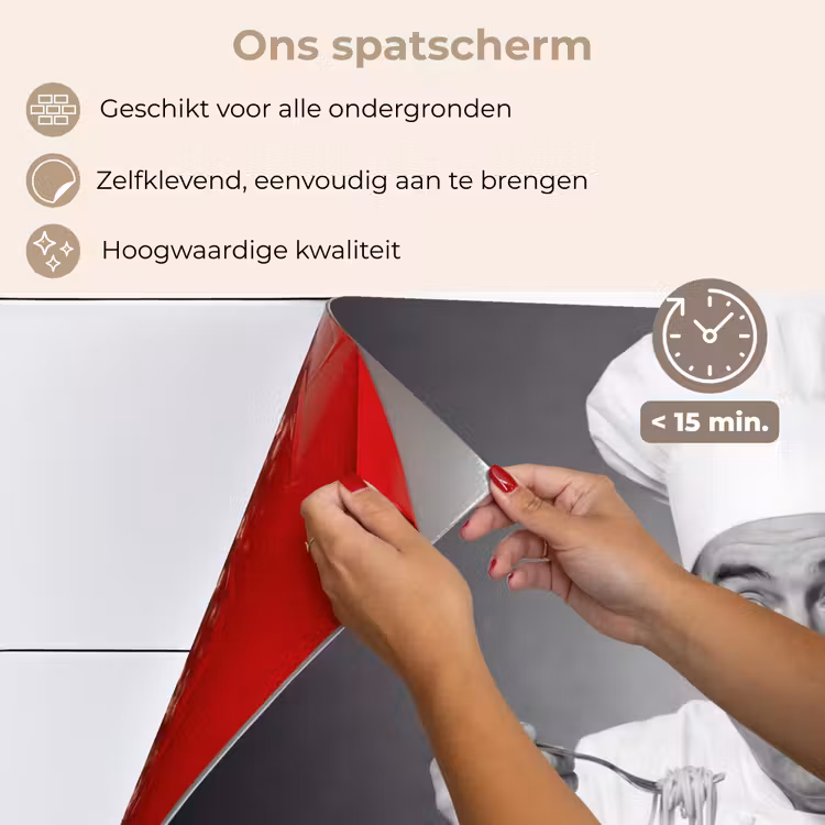 Spatscherm keuken - Chef - Spaghetti - Pasta — 4