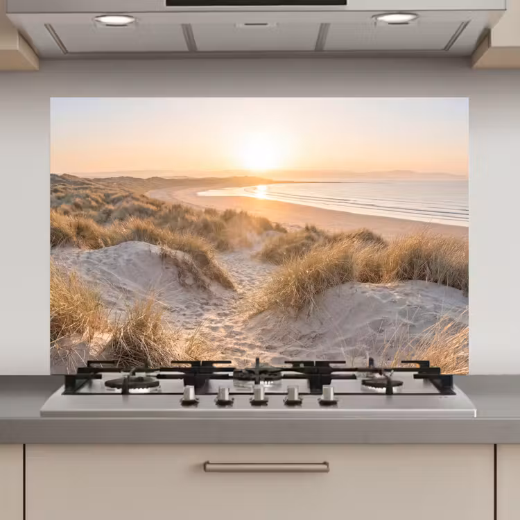 Spatscherm keuken - Duinen - Strand - Zee — 1
