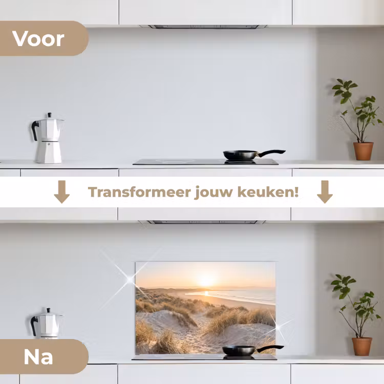 Spatscherm keuken - Duinen - Strand - Zee — 3