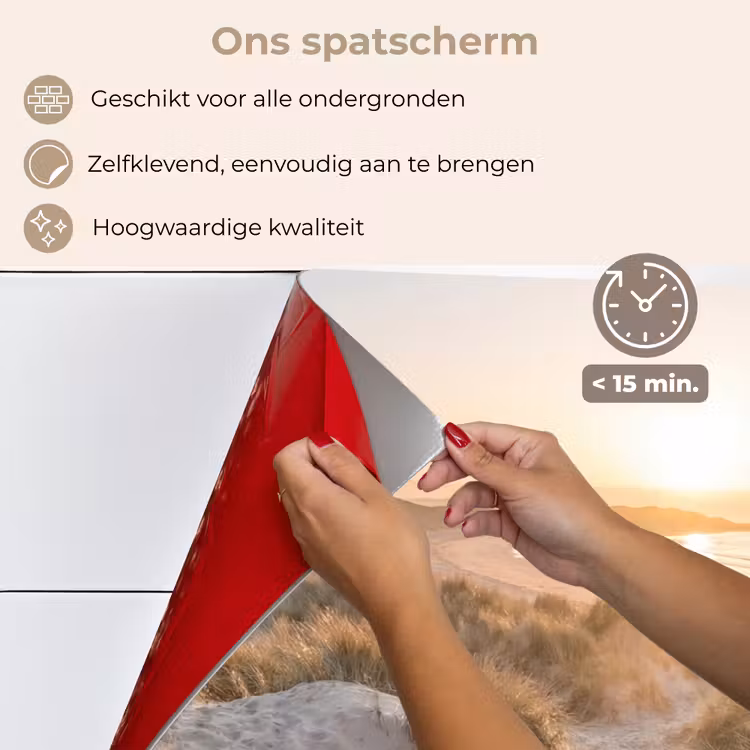 Spatscherm keuken - Duinen - Strand - Zee — 4