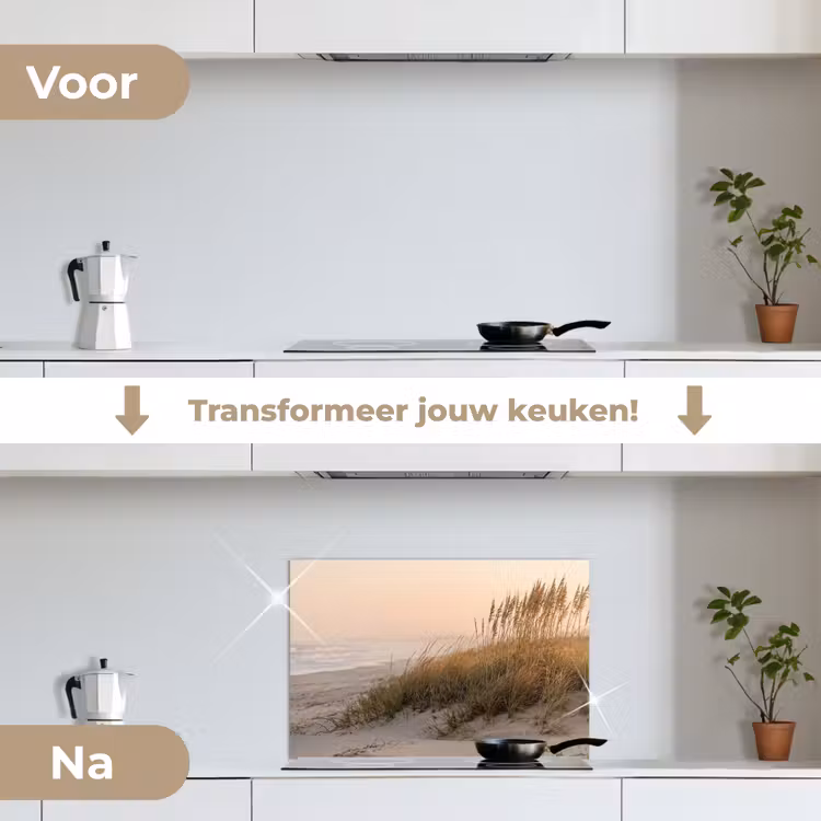 Spatscherm keuken - Duinlandschap - Zonsondergang - Strand — 3