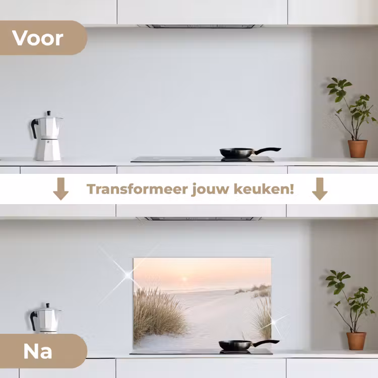 Spatscherm keuken - Horizon - Duinlandschap - Zand — 3